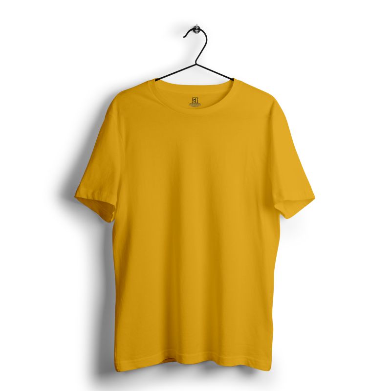 Golden Yellow Plain T shirt Mydesignation