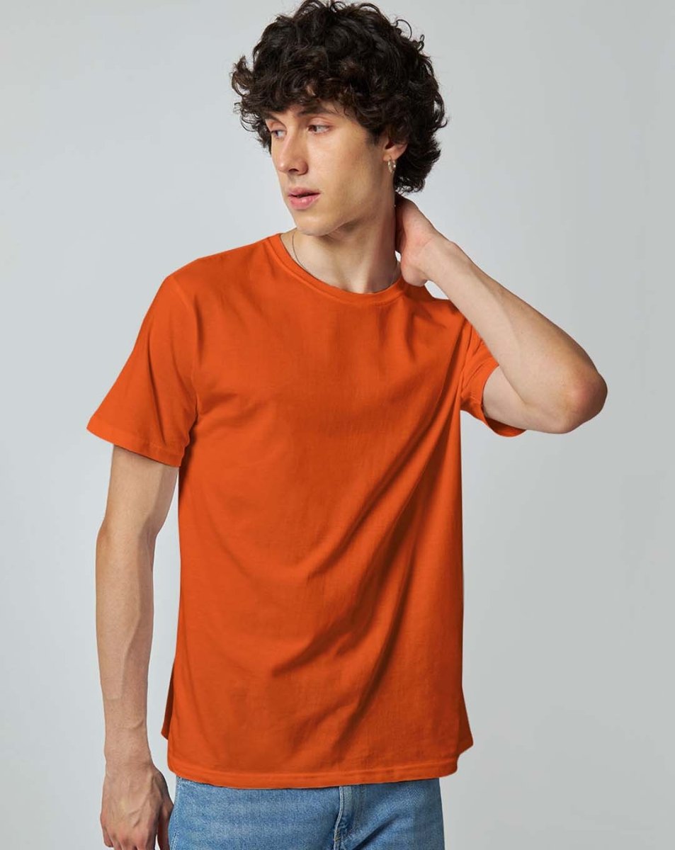 Plain orange t shirt sale