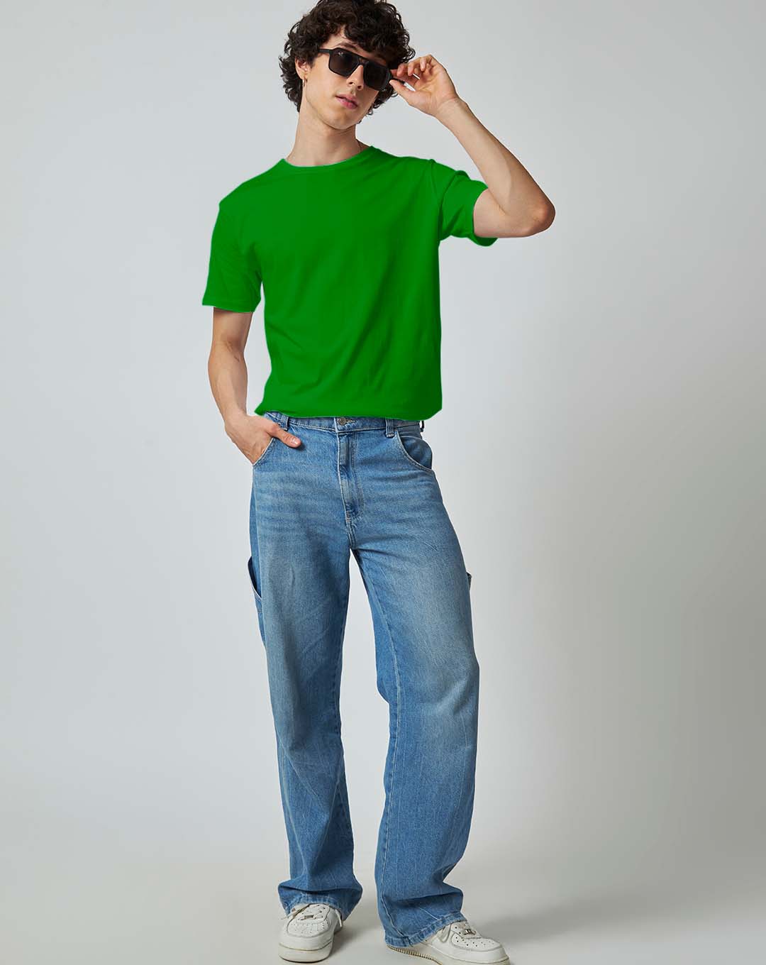 Parrot Green Plain T-shirt