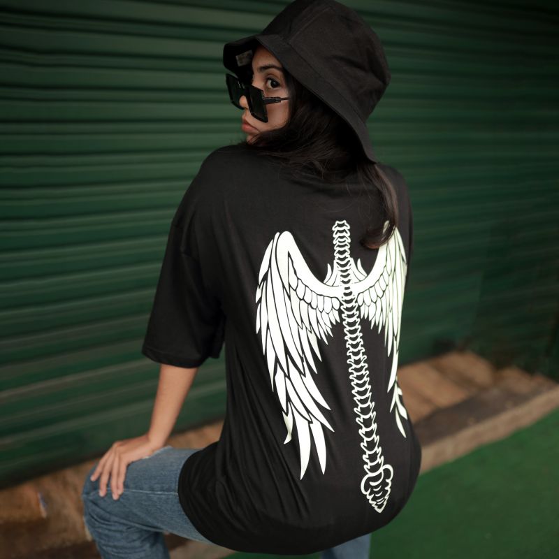 Angel Wings Oversized T-Shirt for Women