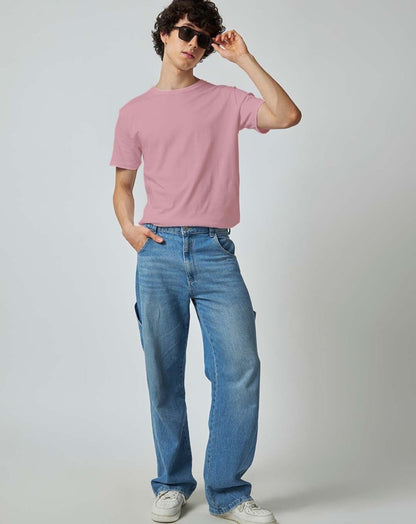 Baby Pink Plain Tshirt - Unisex Comfort Fit - Mydesignation