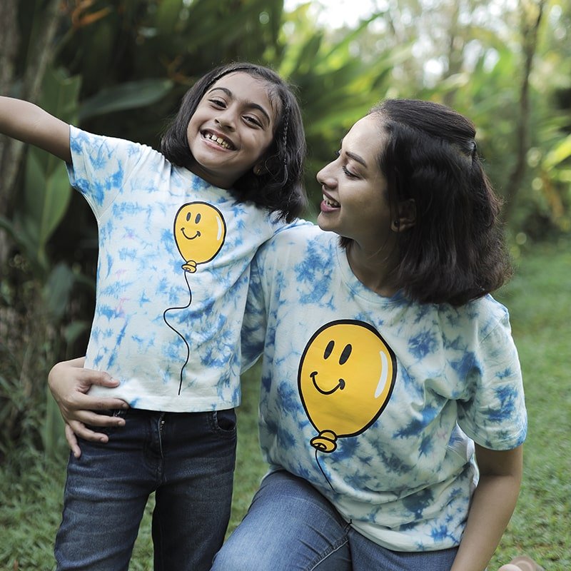 Balloon Tie Dye T-Shirts Parents and Kids