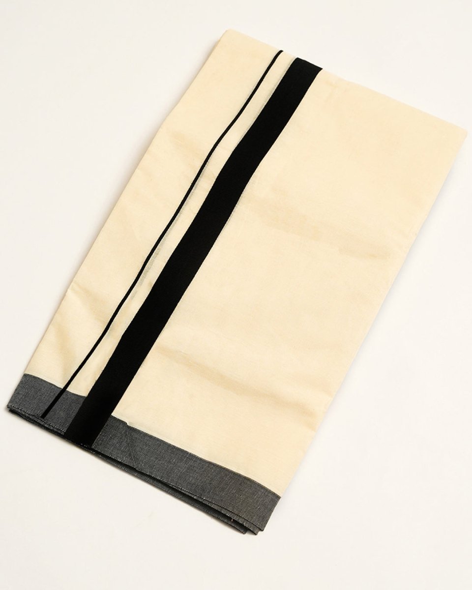 Black Kara Double Dhothi - Mydesignation