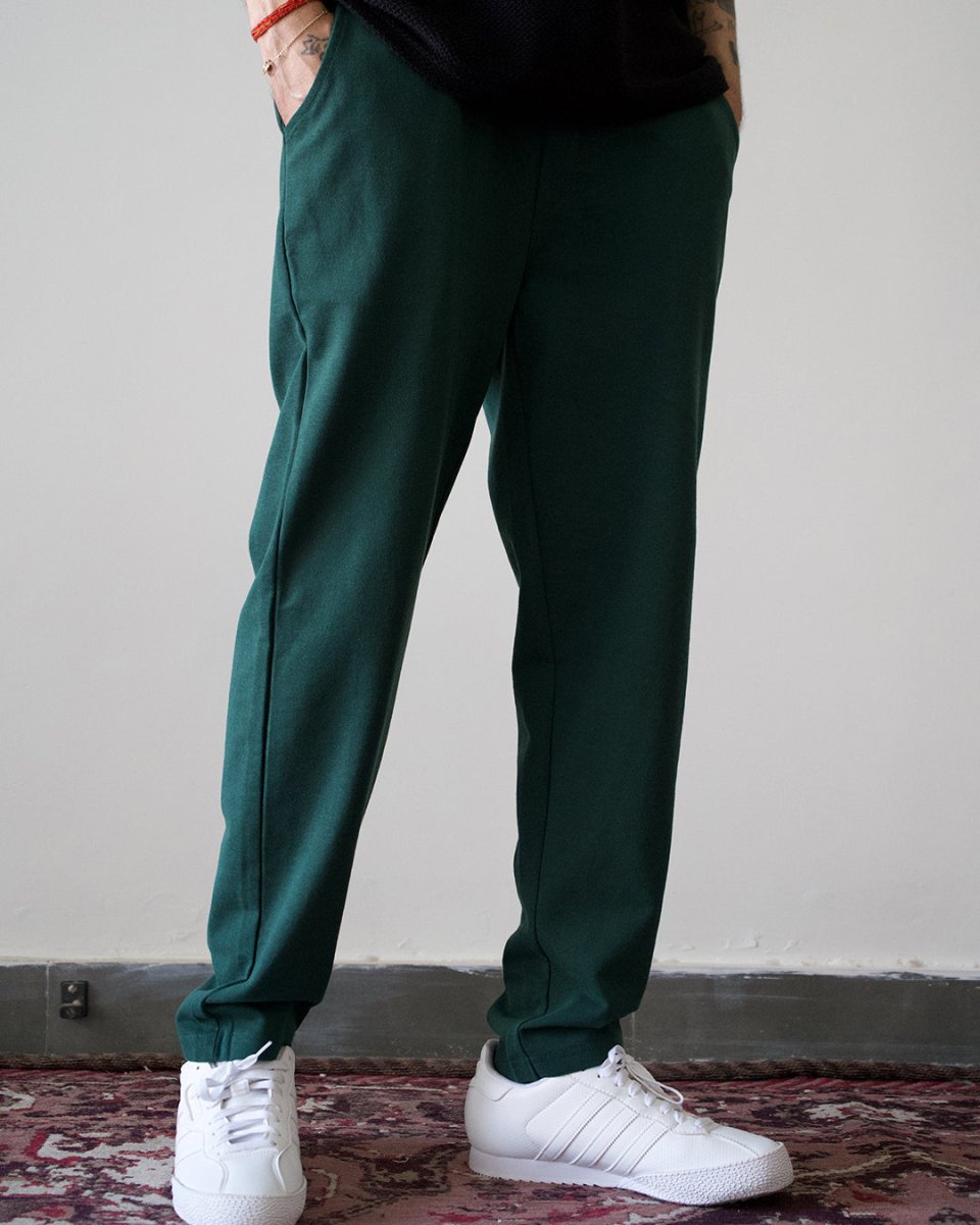 Bottle Green Everyday Pants - Premium Cotton - Mydesignation