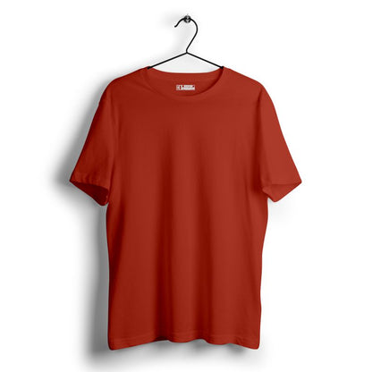 Brick Red Plain T - shirt - Mydesignation