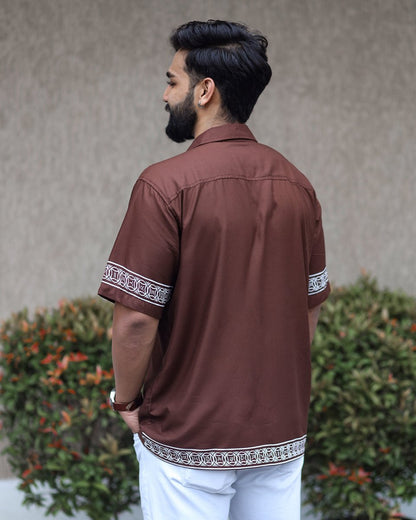 Brown Panel Shirt - Mydesignation