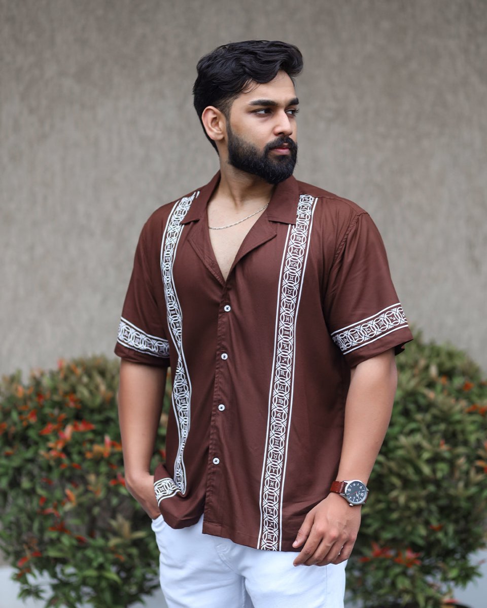 Brown Panel Shirt - Mydesignation