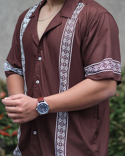 Brown Panel Shirt - Mydesignation