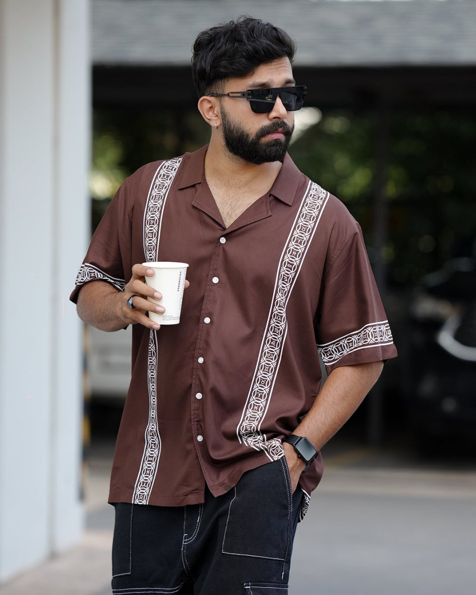 Brown Panel Shirt - Mydesignation