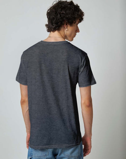 Charcoal Melange Plain T-shirt - Mydesignation