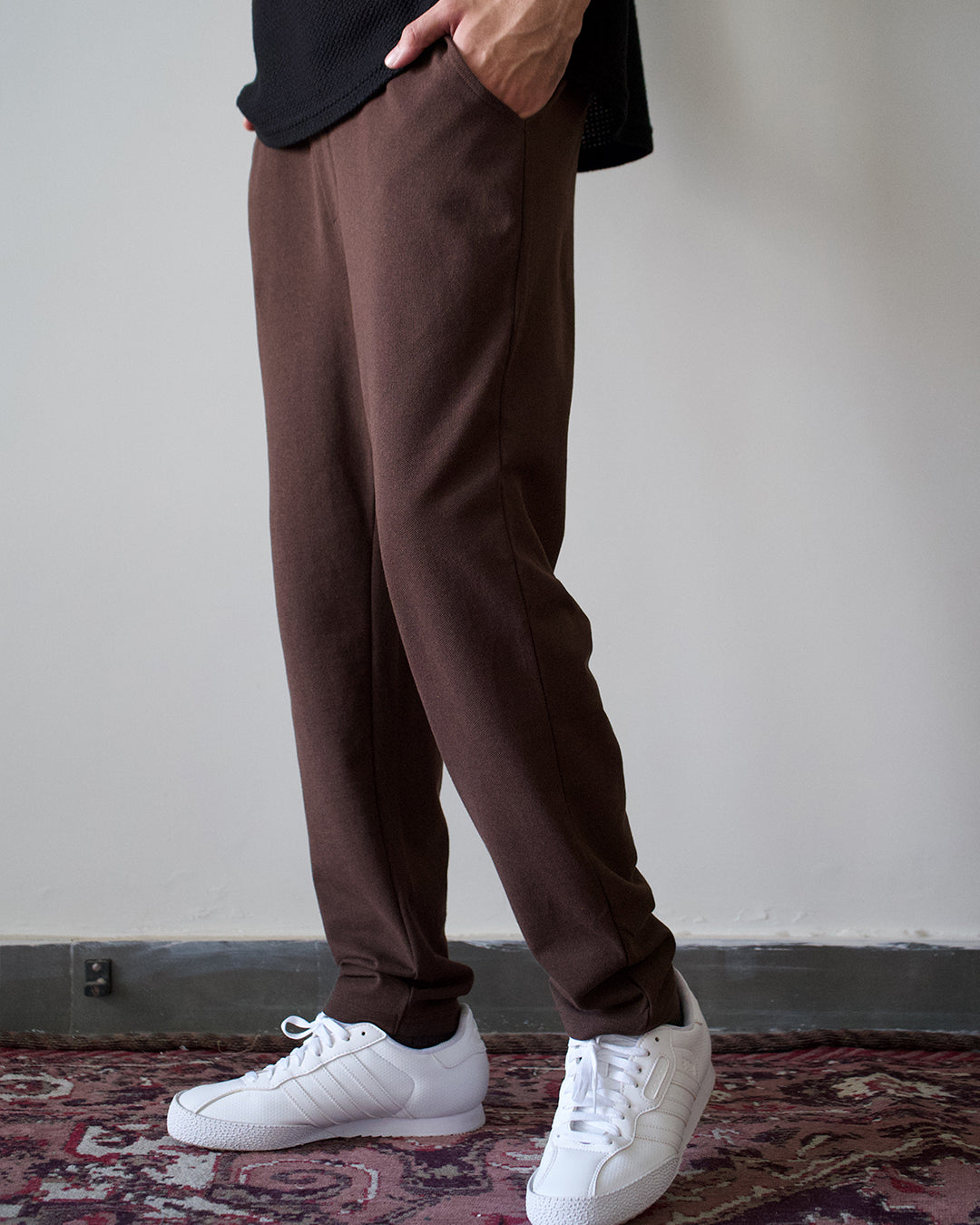 Coffee Brown Everyday Pants - Premium Cotton