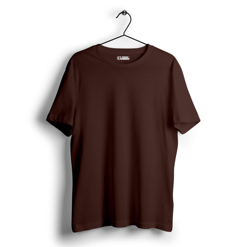 Coffee Brown Plain Tshirt - Plus size - Mydesignation