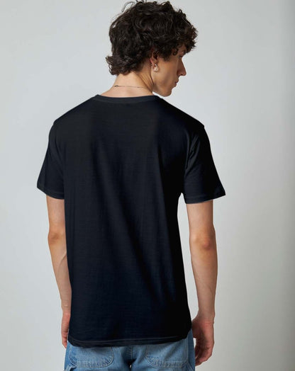 Crisp Black Plain T-shirt - Mydesignation