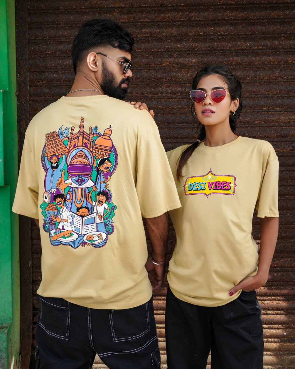 Desi Vibes Oversized Tee - Mydesignation