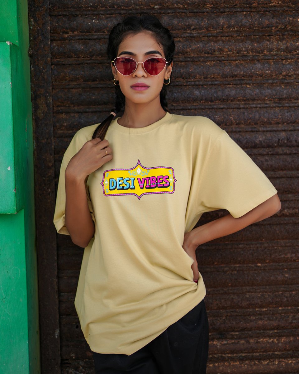 Desi Vibes Oversized Tee - Mydesignation