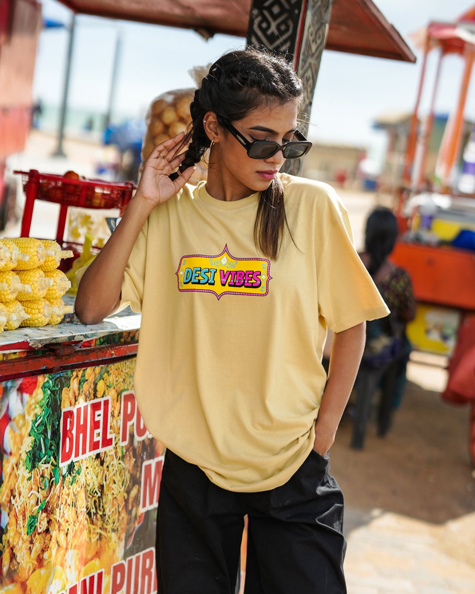 Desi Vibes Oversized Tee - Mydesignation