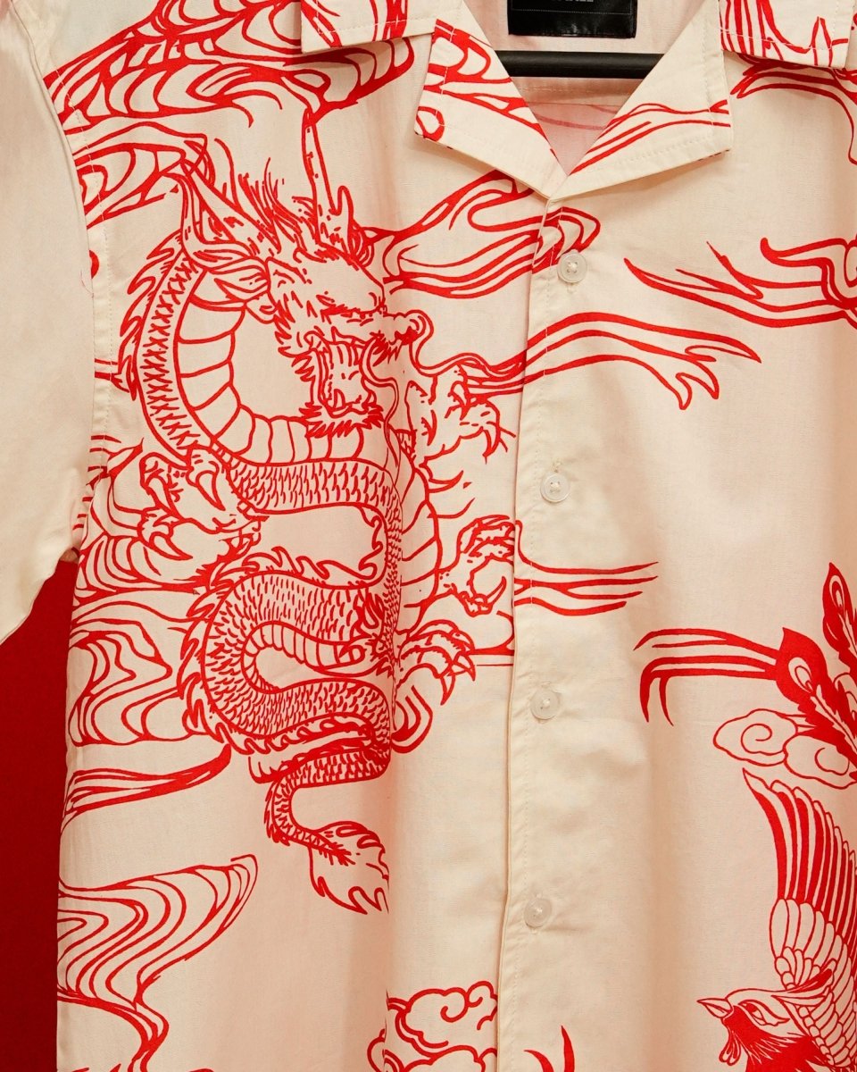 Dragon Shirt for Men - Premium Cotton Printed Shirt