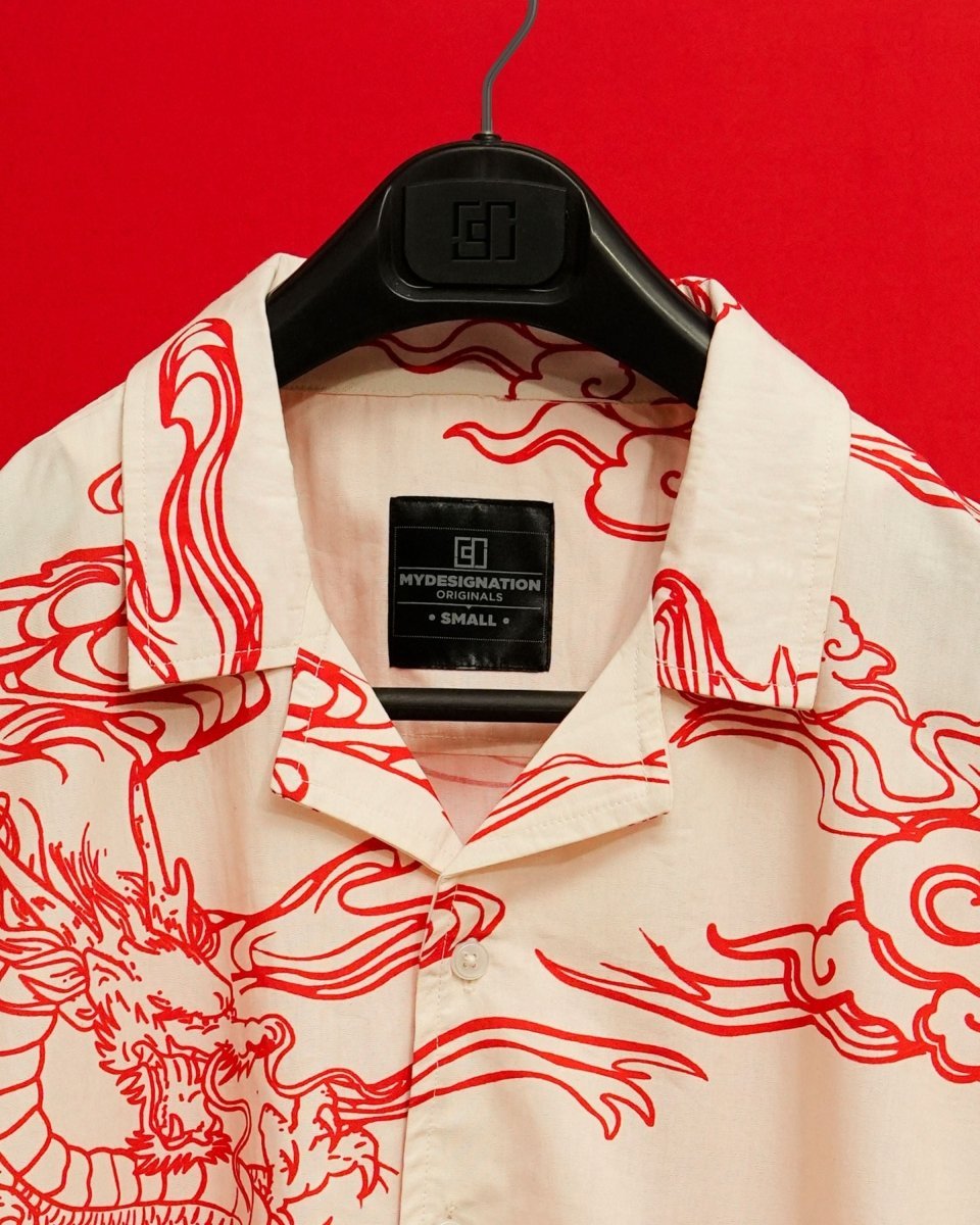 Dragon Printed shirt | Cotton Poplin - Mydesignation