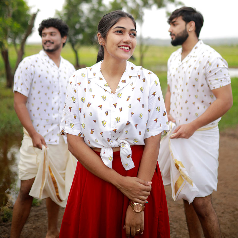 Festive Pattern Shirt Male and Female