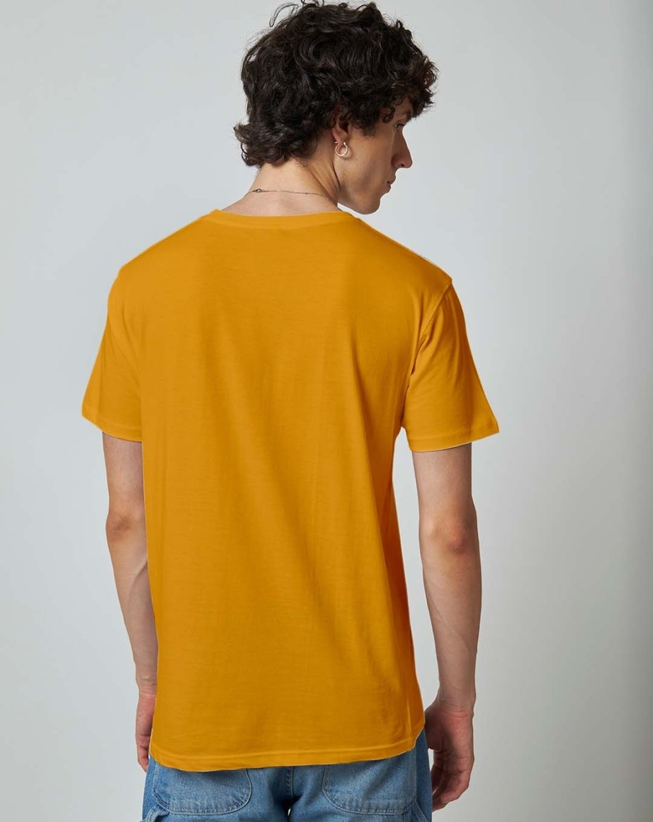 Golden Yellow Plain T shirt Mydesignation