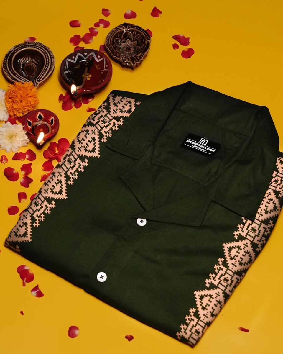 Green Panel - Dhothi Classic Combo - Mydesignation