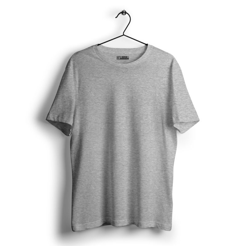 Grey Melange Plain T - shirt - Mydesignation