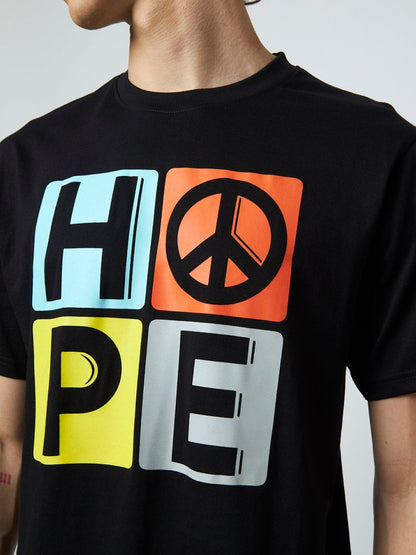 Hope Print Trendy T-Shirt for Male