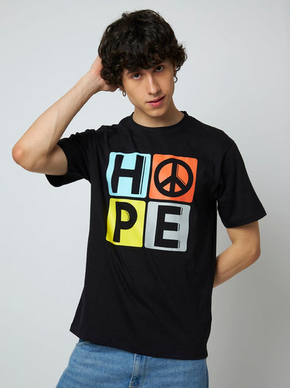 Hope Print Trendy T-Shirt for Boys