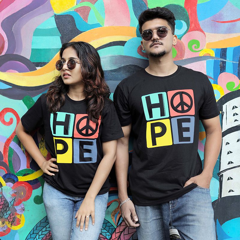 Hope T-Shirt Couple Combo - Mydesignation