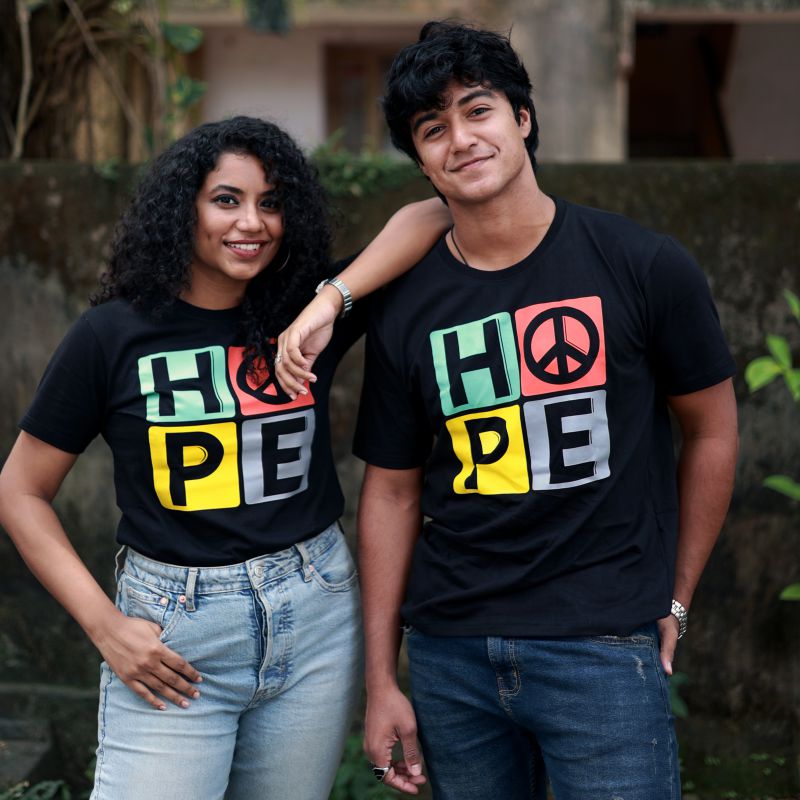 Hope T-Shirt Couple Combo - Mydesignation