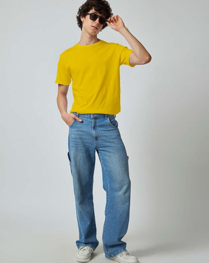 Lemon Yellow Plain T-shirt - Mydesignation