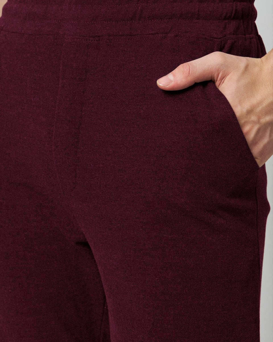 Maroon Everyday Pants - Premium Cotton - Mydesignation