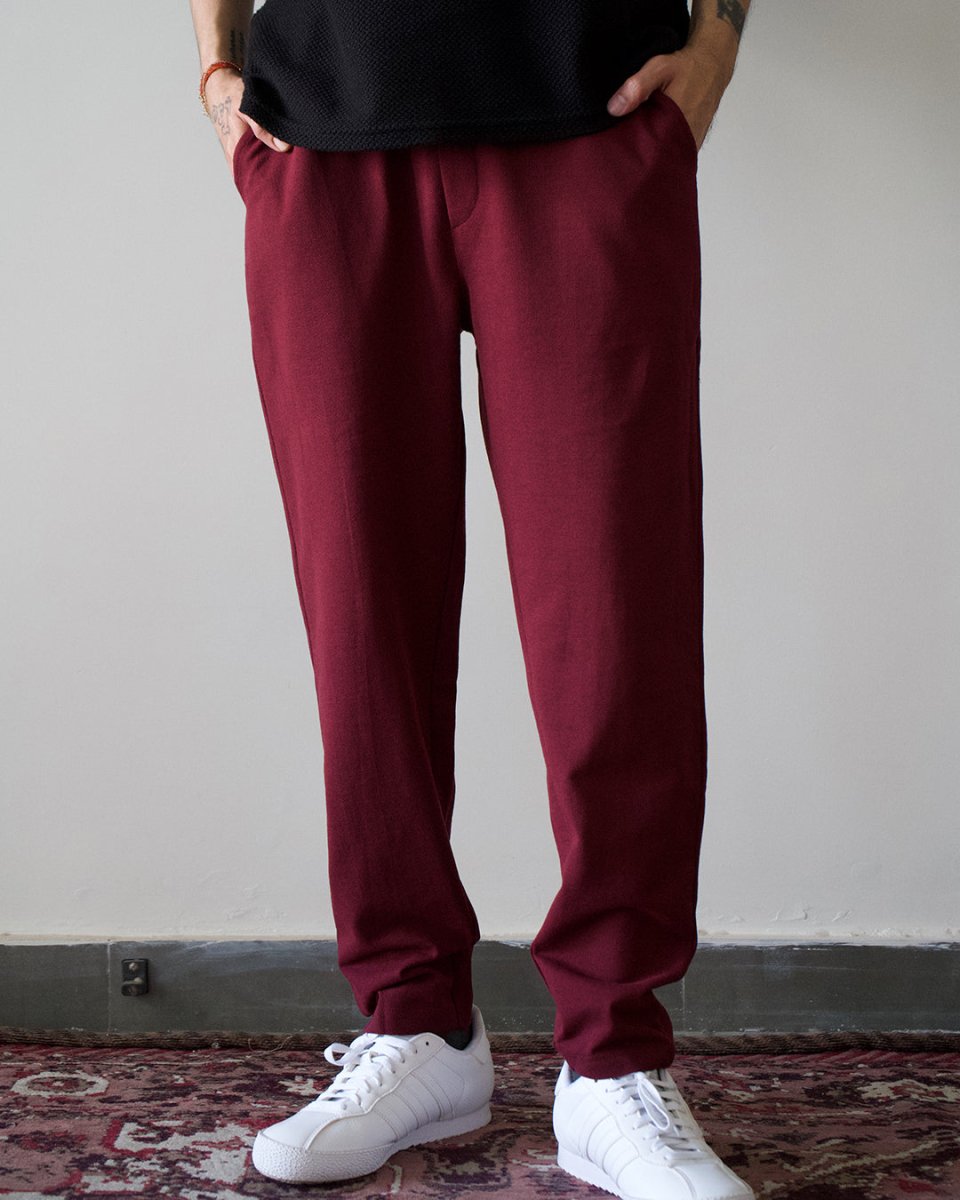 Maroon Everyday Pants - Premium Cotton - Mydesignation