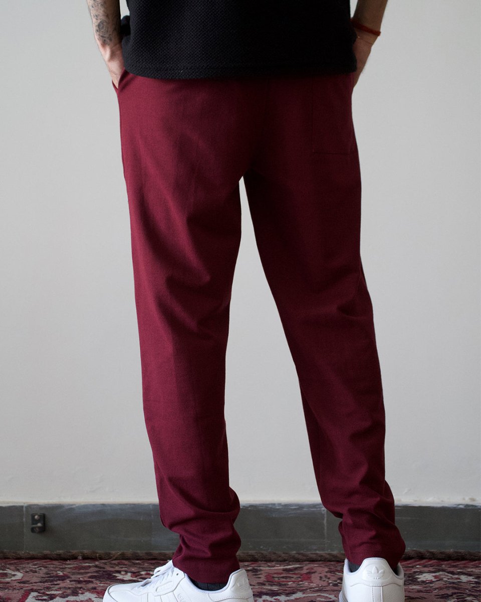 Maroon Everyday Pants - Premium Cotton - Mydesignation