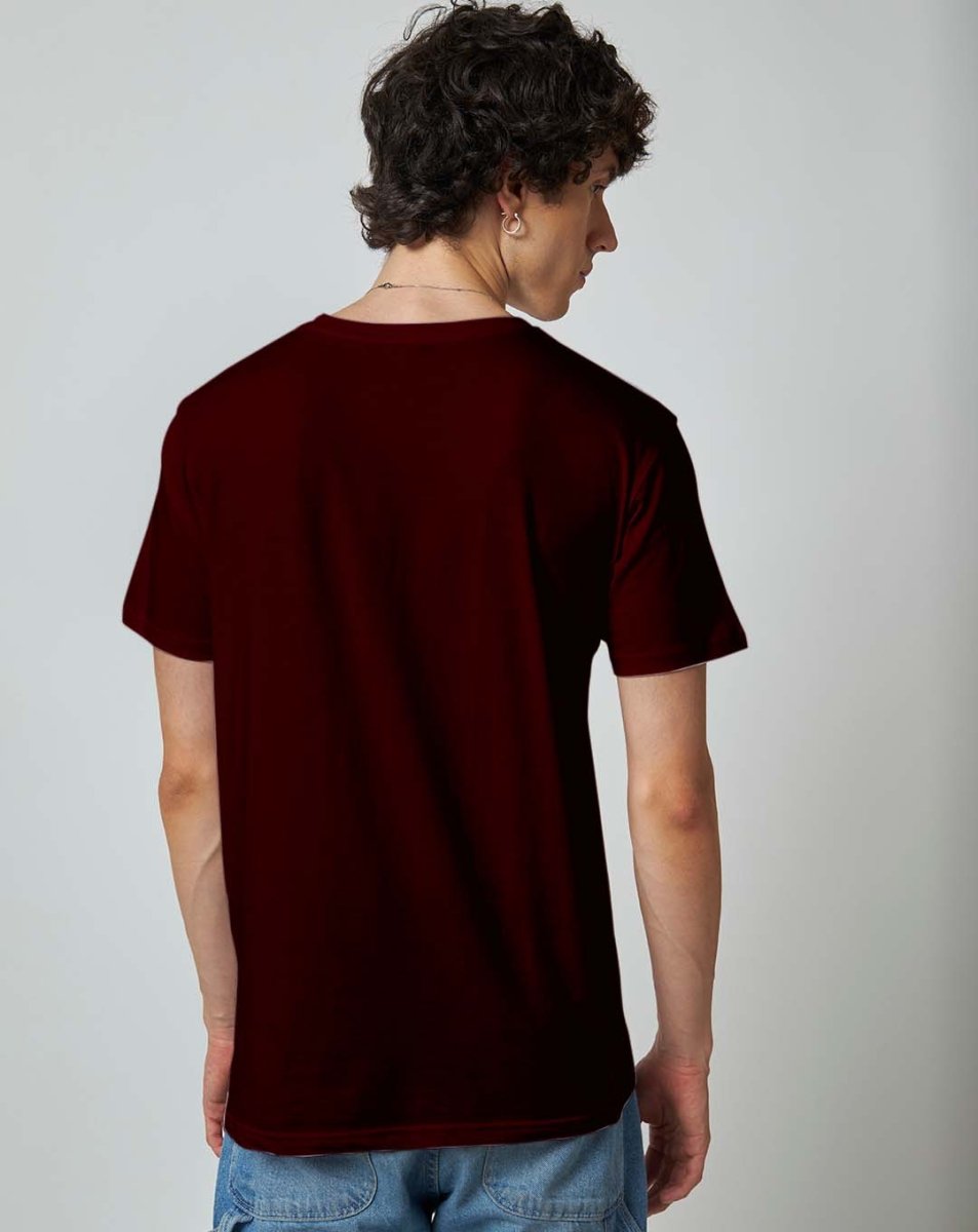 Maroon Plain T-shirt - Mydesignation