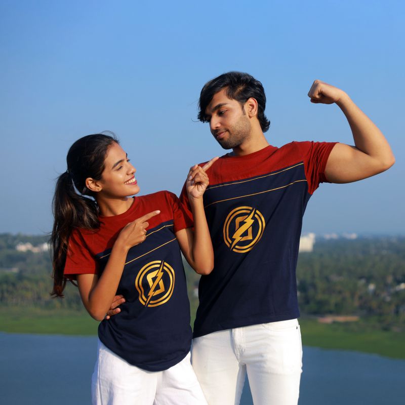 Minnal Murali Couple Tshirts - Mydesignation