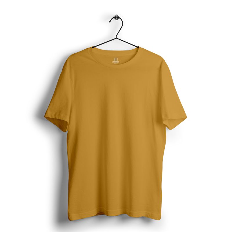 Mustard Yellow Plain Tshirt - Unisex Comfort Fit - Mydesignation