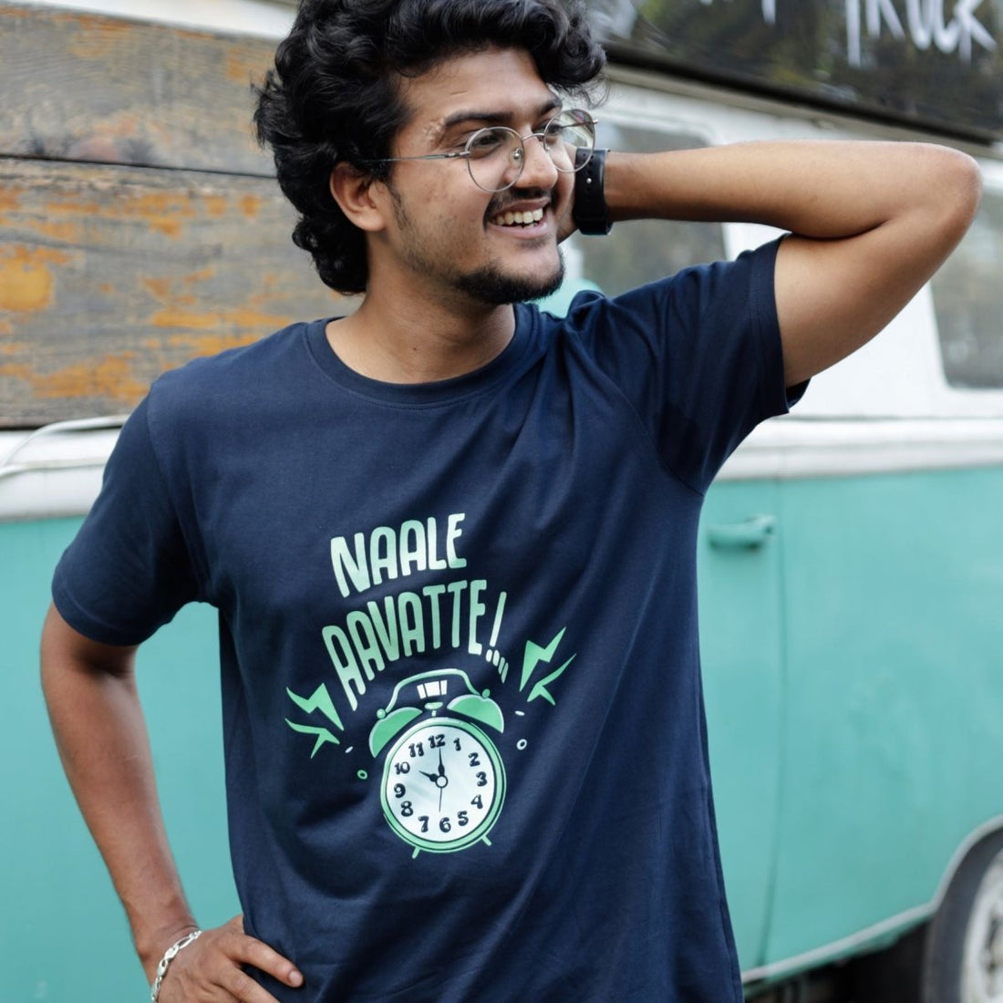 Navy Blue Naale Aavatte T-shirt for Men