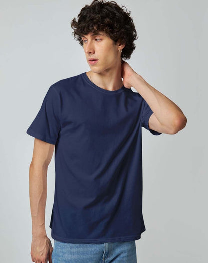 Navy Blue Plain T-shirt - Mydesignation