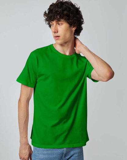 Parrot Green Plain T-shirt - Mydesignation