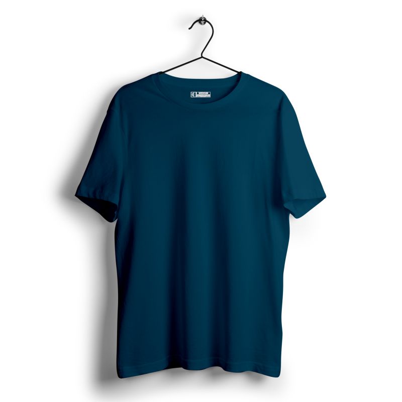 Petrol Blue Plain T - shirt - Mydesignation