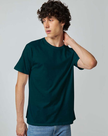 Petrol Blue Plain T-shirt - Mydesignation