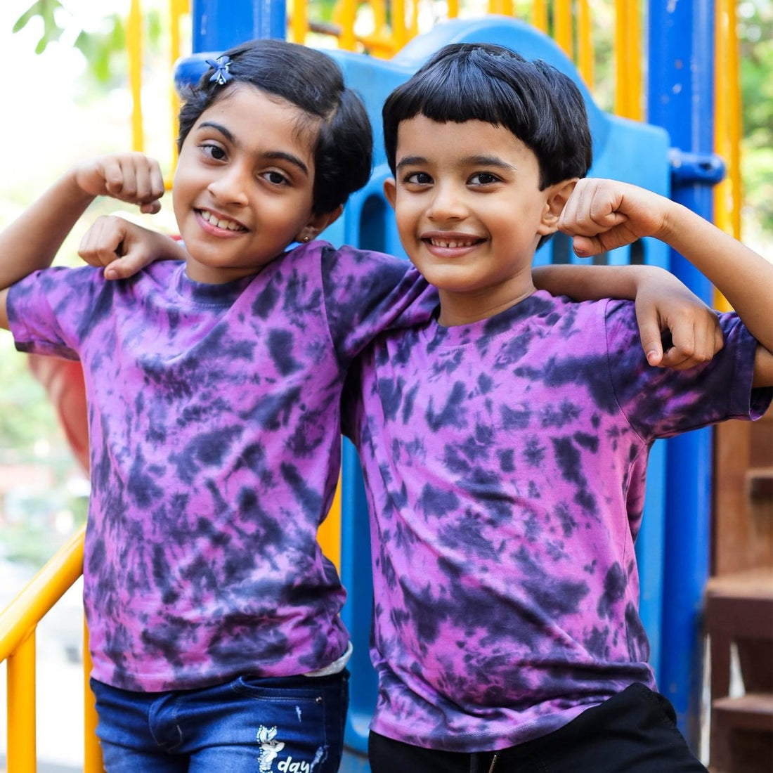 Purple Kids T-shirt - Tie dye