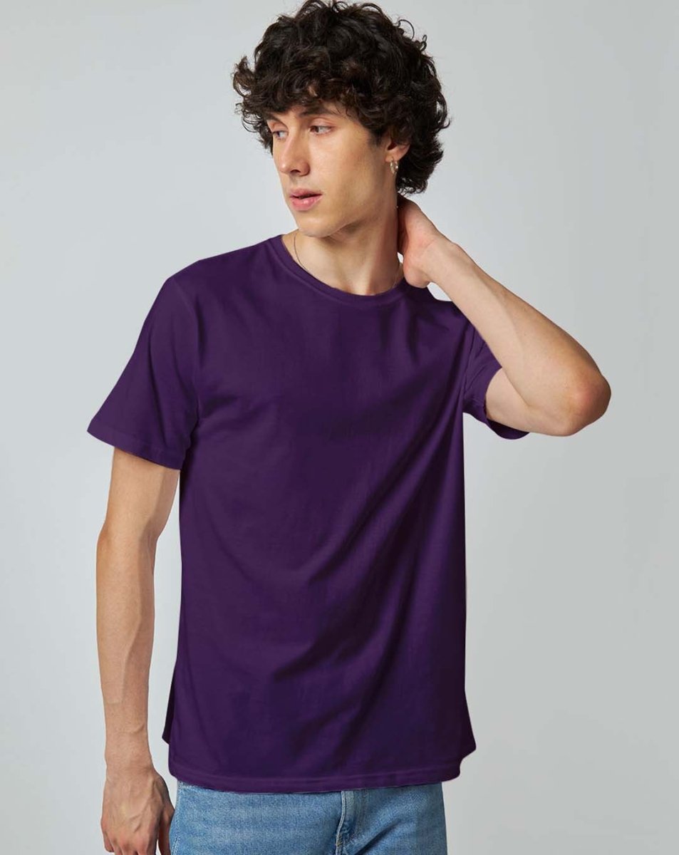 Purple Plain T-shirt - Mydesignation