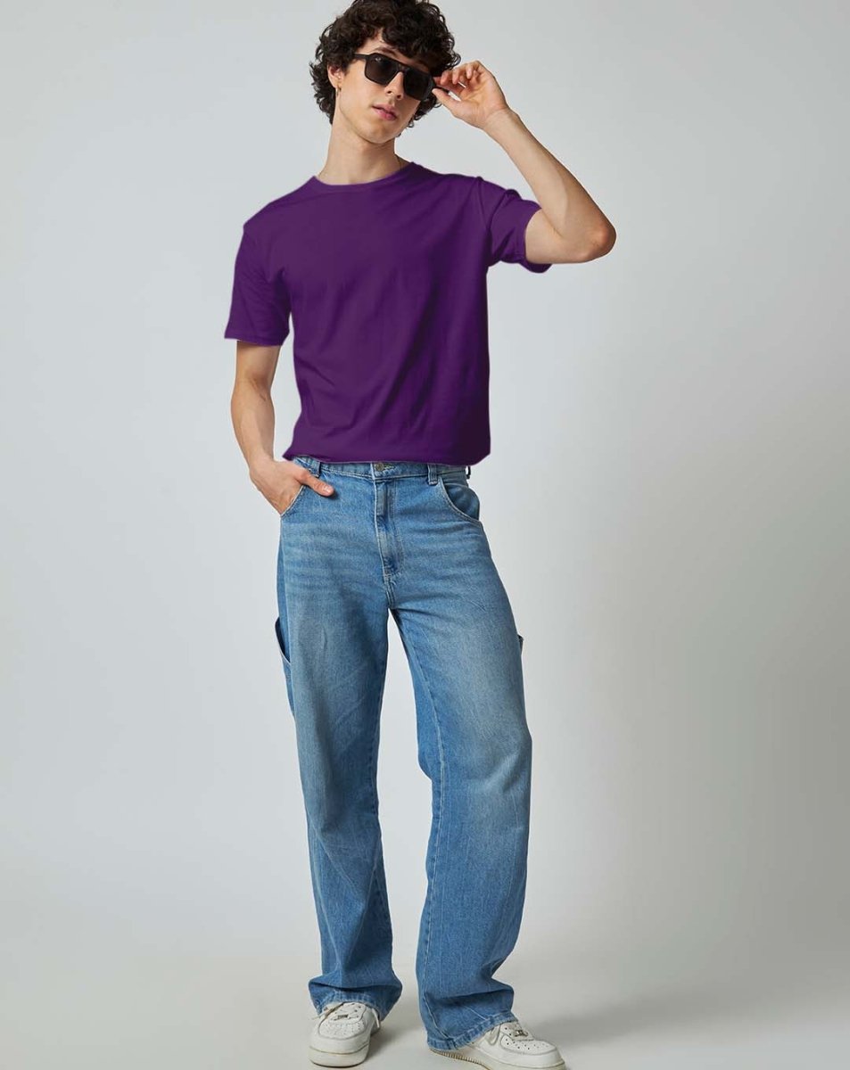 Purple Plain T-shirt - Mydesignation