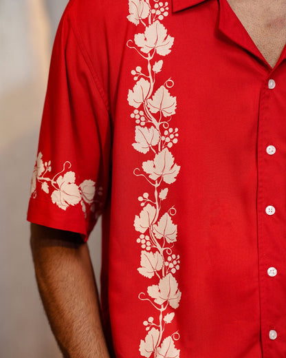 Red Panel shirt | Rayon - Mydesignation