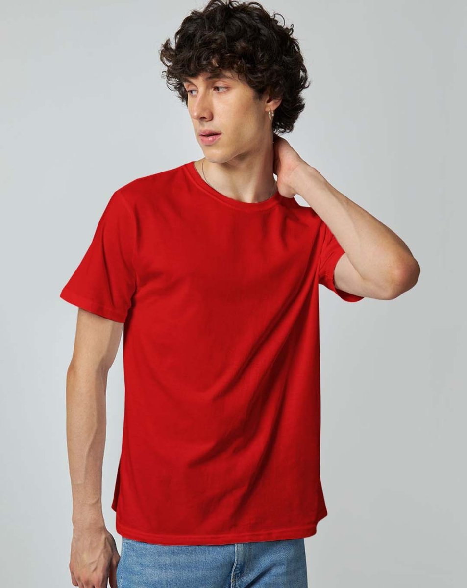 Red Plain T-shirt - Mydesignation