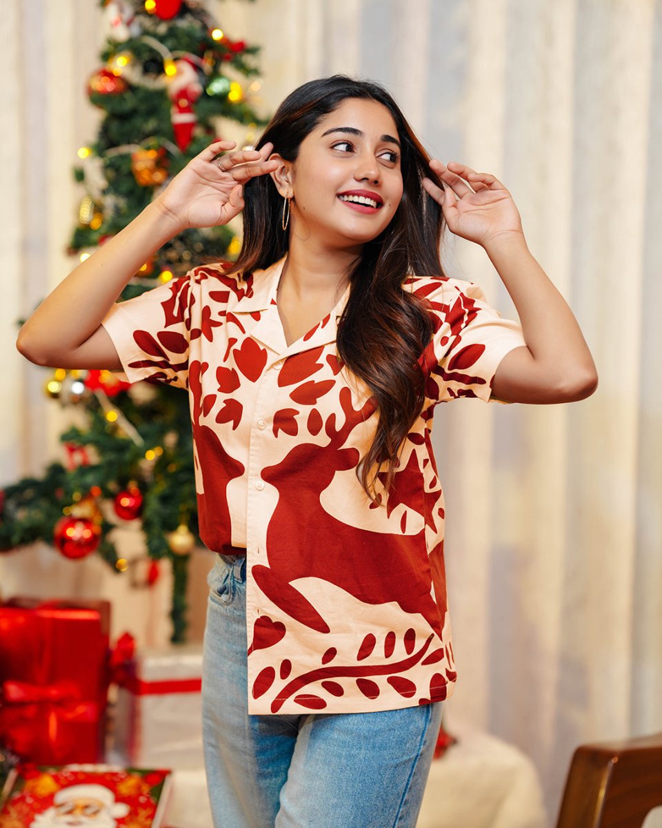 Reindeer printed shirt - Mydesignation