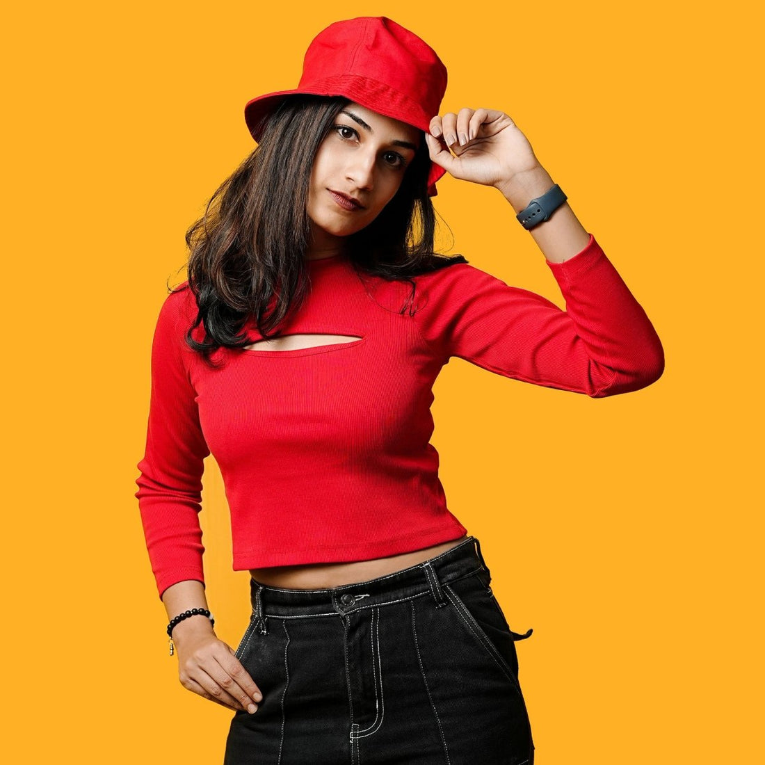 Ribbed Crop Top - Red (Womens) - Mydesignation
