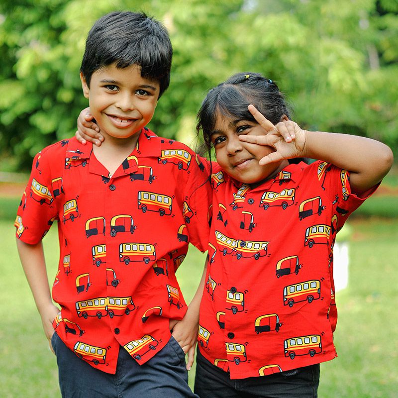 Rickshaw Pattern Kids Shirt - Mydesignation
